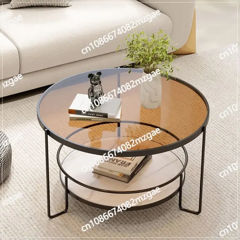 Nordic Tempered Transparent Glass Coffee Tables Living Room Small Apartment Luxury Minimalist Tea Table Hall Design Furniture