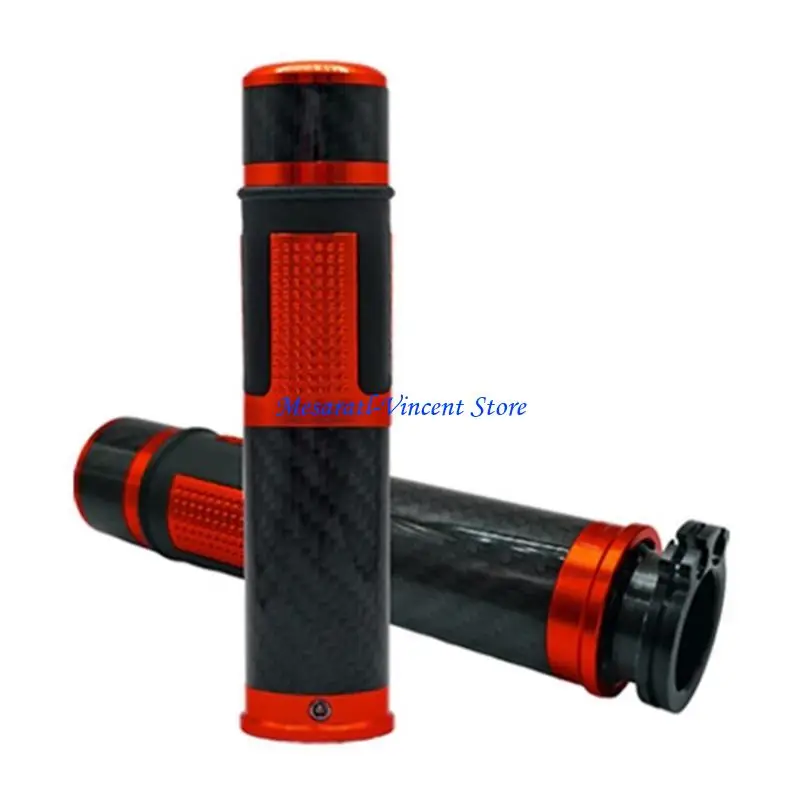 A70F High Performances Motorcycle Grips with Carbon Fiber Texture Upgrades for competition  