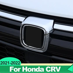 For Honda CRV CR-V CR V 2021 2022 5th Hybrid ABS Carbon Fiber Car Front Grille Emblem Badge Logo Trim Cover Accessories