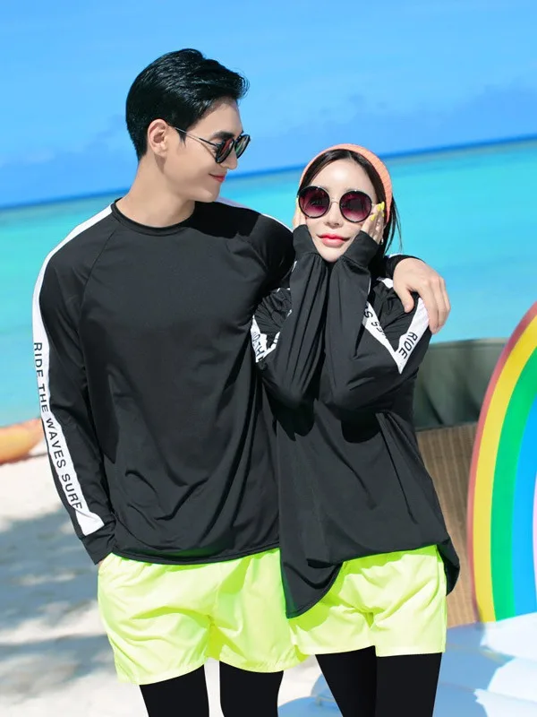 Long Sleeve Rash Guard  Women's Men's 3pcs/set Sun UV Protection Quick Dry Swimwear Wetsuit Surfing Fishing Tracksuit Full Body