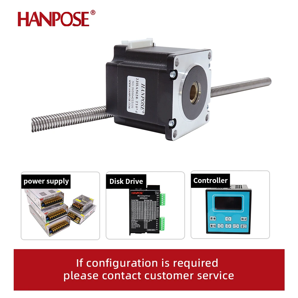 57 through-type linear screw stepper motor 100MM 200MM 57HA56-T10 screw 56MM cylinder movement screw rod telescopic walking
