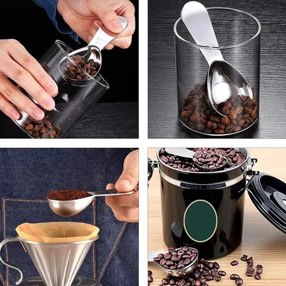 Durable Stainless Steel Coffee Scoops 1 Tbsp or 2 Tbsp 15/30ml Coffee Bean Measuring Spoons Powder Scoop Bar Barista Tools