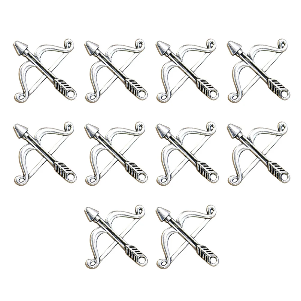 

20Pcs Bow Arrow Alloy Pendant Charm Set Stylish DIY Jewelry Making Necklace Bracelet Silver Accessories