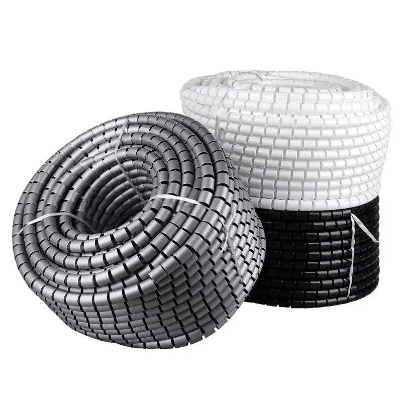 1/3/5/10 Meter Flexible Spiral tube pipe PE wire harness casing Cable Sleeves cord duct cover auto car Mechanical line protecter