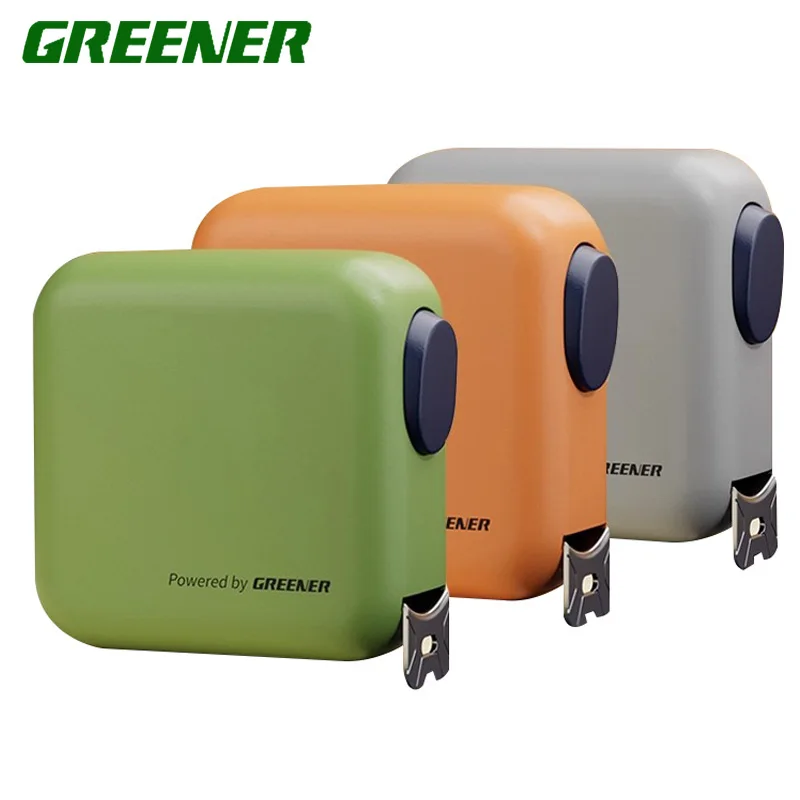 GREENER 3M 5M Retractable Measuring Tape High Precision Steel Tape Measure Anti Drop with Lock for Home Construction Site
