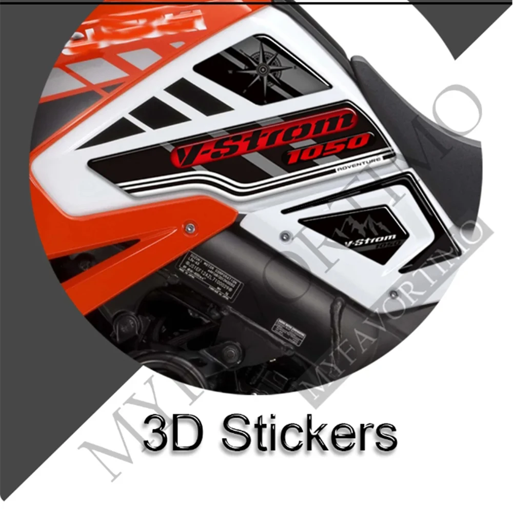 For Suzuki V STROM VSTROM DL 1050 XT 1050XT DL1050 Adventure Protector Stickers Decals Fuel Oil Kit Tank Grips Pad