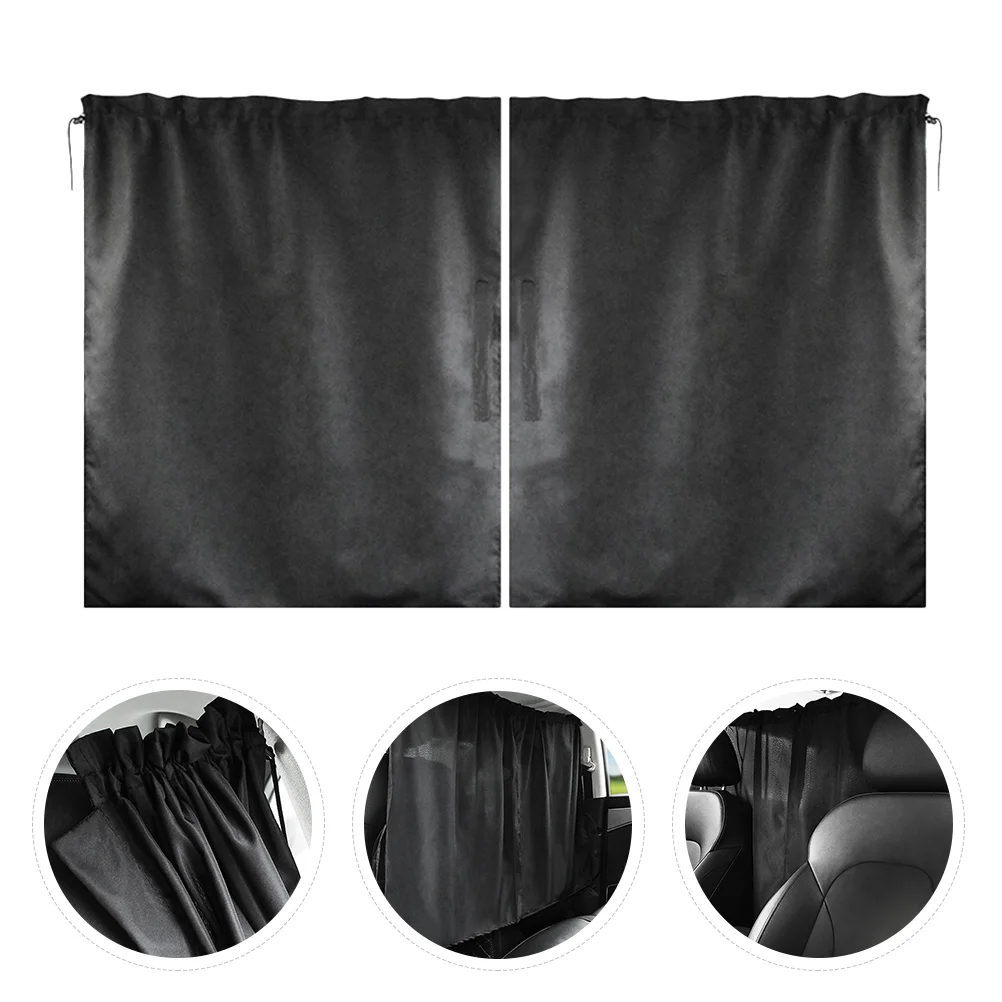 2 Pcs Shade Drapes inside Window Covers for Curtain Privacy Divider Shield Dense Weave Pongee Partition Curtains