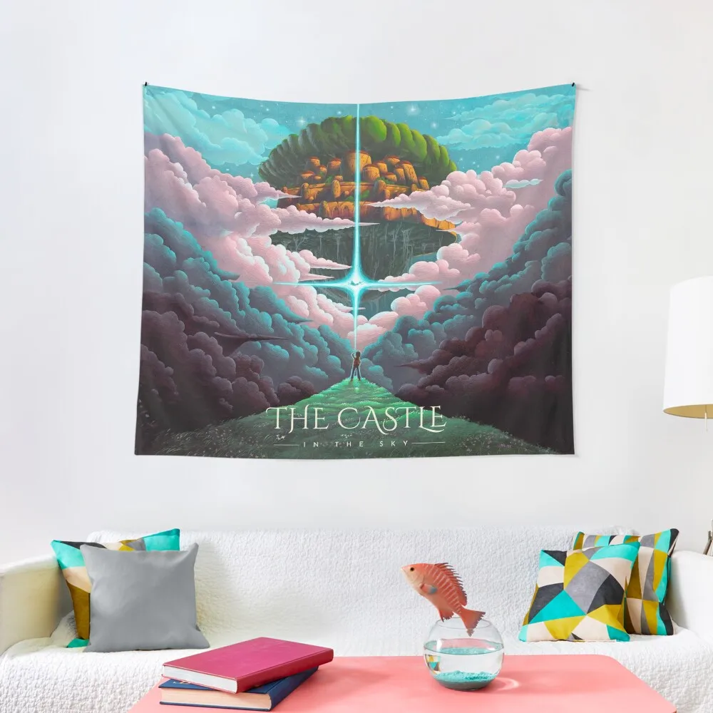 

The golden castle in the sky Tapestry Aesthetic Home Decor Wall Decor Tapestry