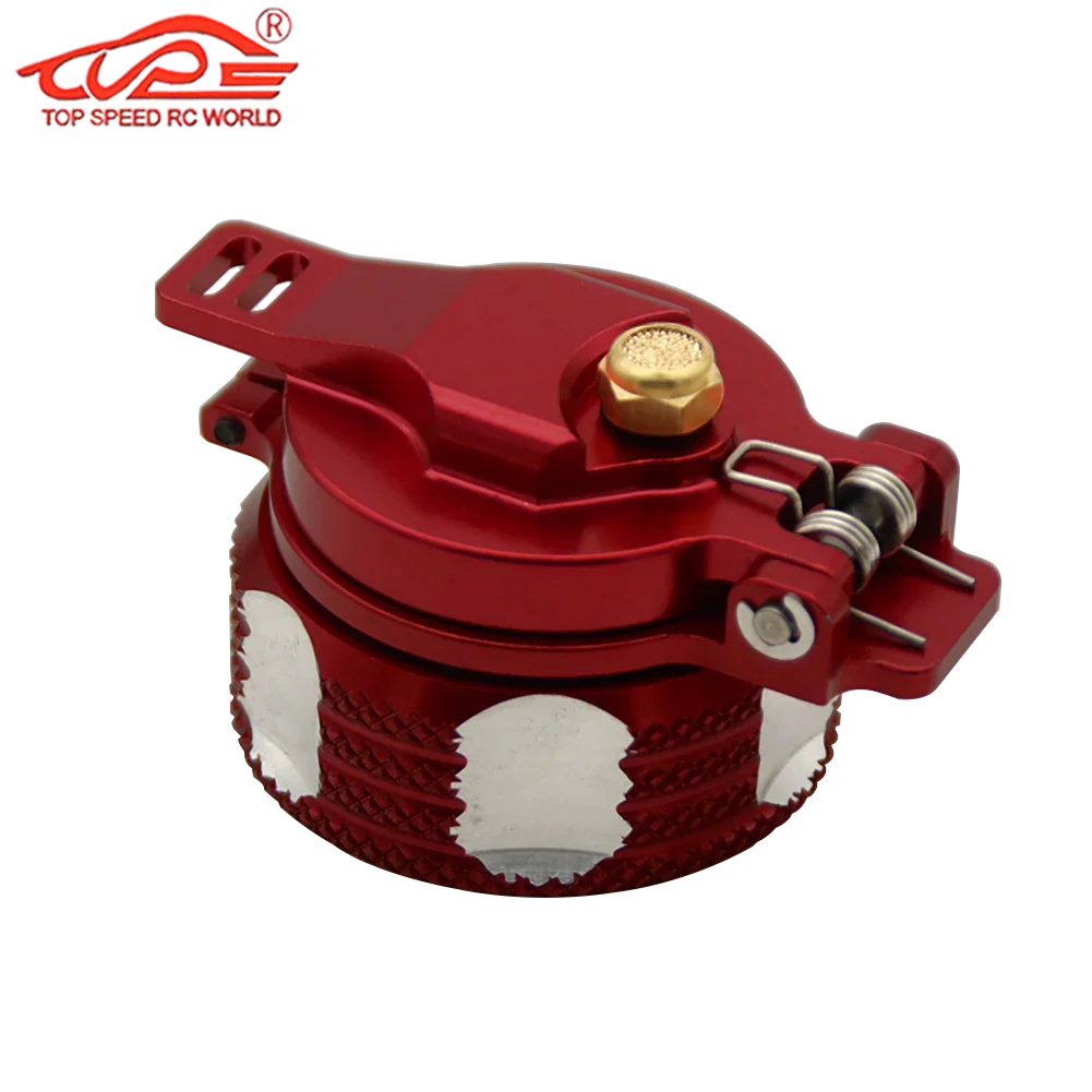 Tapa de tanque de combustible de Metal CNC mejorada para 1/5 GTB Racing HPI ROFUN ROVAN KM BAJA 5B 5T 5SC Buggy Truck Parts