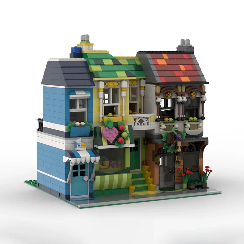 Moc ビルディングブロック オールドタウン食料品店 テクノロジー モジュラーレンガモデル ギフト クリスマスおもちゃ DIY セット 組み立て