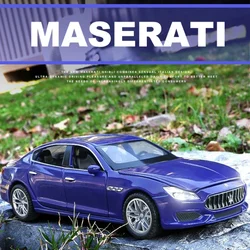 1:32 Maserati Quattroporte Coupe Alloy Car Model Diecast Metal Toy Vehicle Car Model Simulation Sound Light Collection Gift