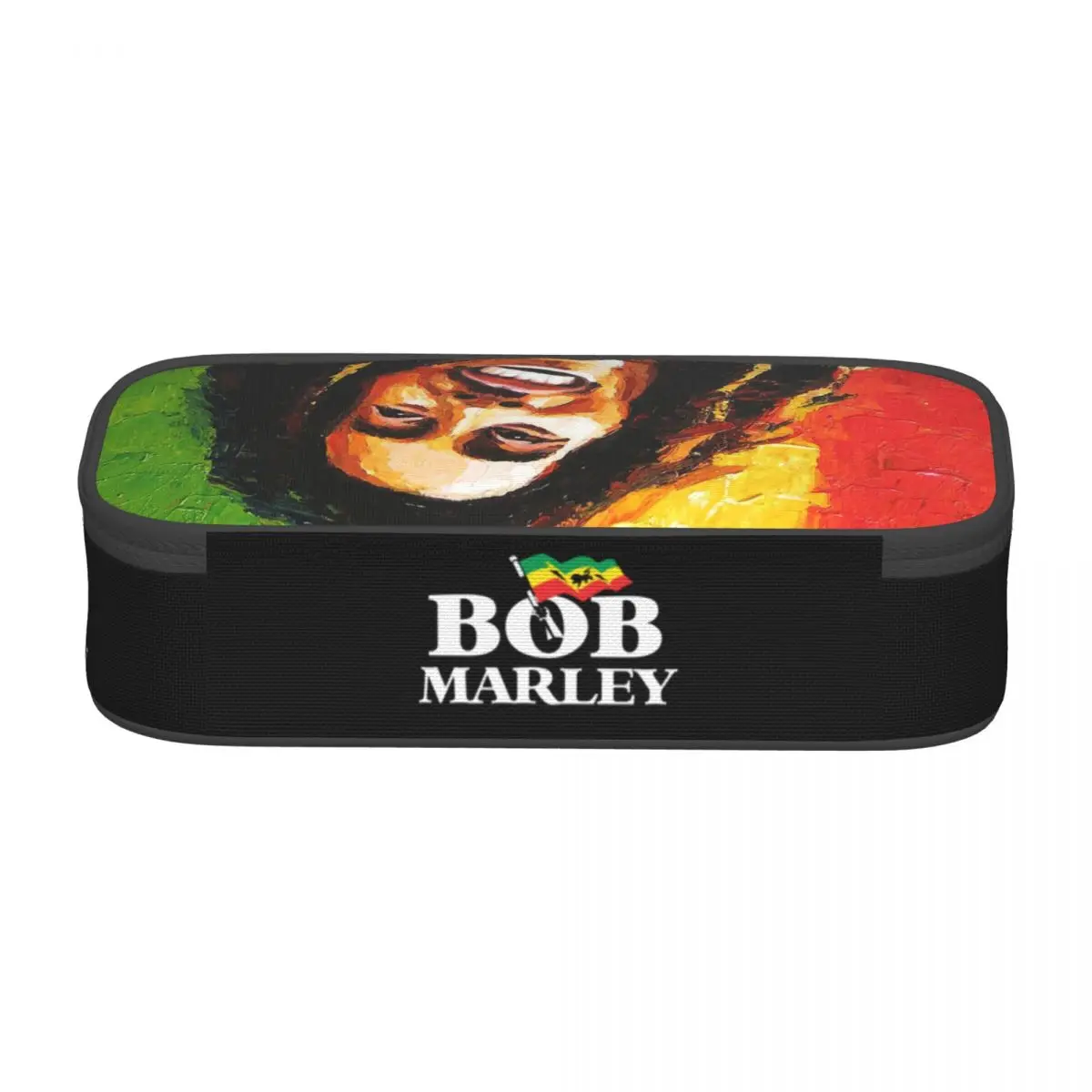 Imagem -04 - Reggae Rock Bob Marley Estojos de Lápis para Meninos e Meninas Grande Capacidade Pen Box Bolsa Kawaii Reggae Papelaria Personalizado