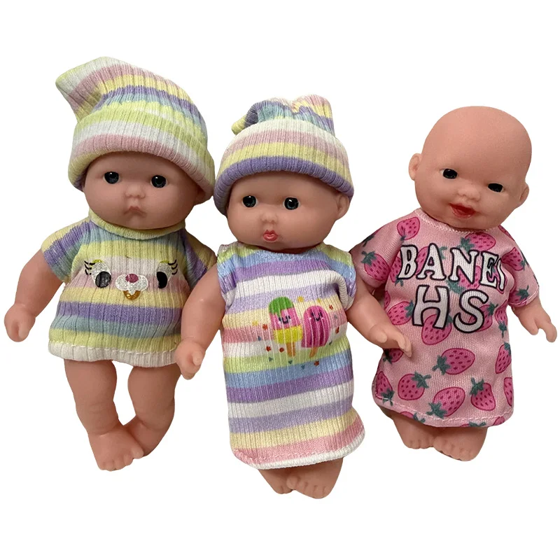 

Kawaii Items 5 Inch PVC Baby Dolls 4 Pieces / Lot Kids Toys Fast Shipping Things Girls' Birthday Present DIY Dressing Game