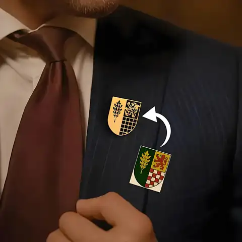 Custom Logo/Image Men’s Replaceable Brooch Set, Metal Lapel Pins for Formal Suits, Ideal for Business & Personalized Gifting