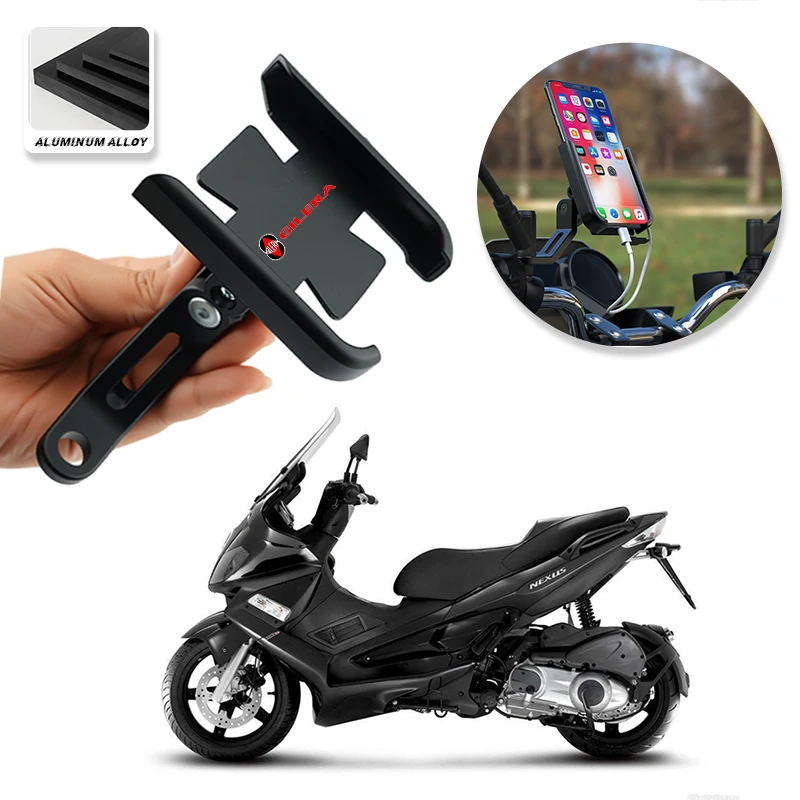 Soporte de manillar de aleación CNC para motocicleta, soporte de navegación GPS para teléfono móvil para Gilera GP800 Fuoco Nexus 500 Runner 50 125 200