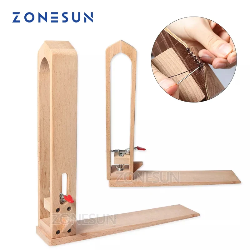 ZONESUN Wood Sewing Tools Leather Craft Retaining Clip DIY Hand Tool Set Table Desktop Stitching Lacing Pony Horse Clamp Tools