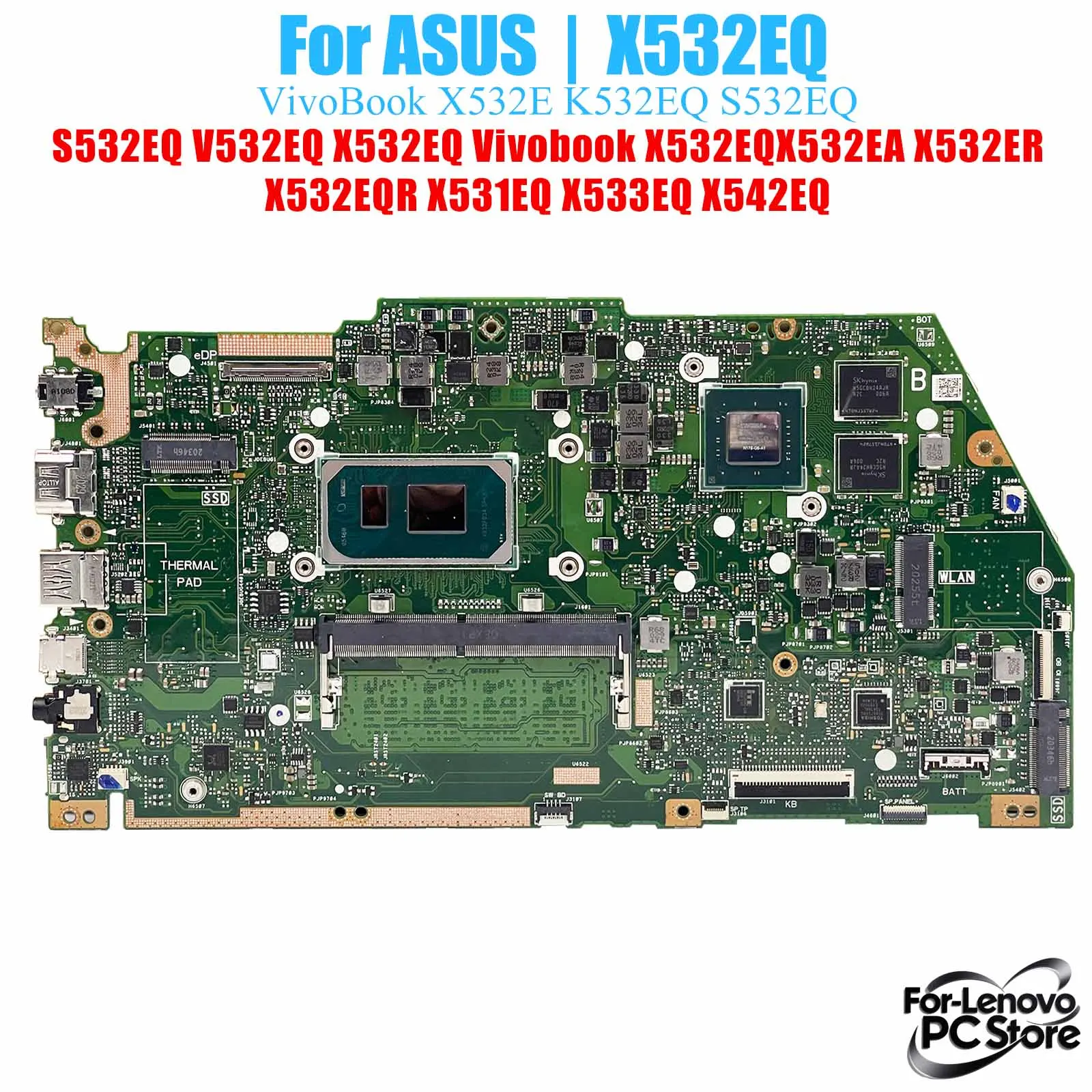 

X532EQ For ASUS Vivobook K532EQ S532EQ X532E X532EA X532EQR X533EQ Notebook Motherboard Laptop Mainboard
