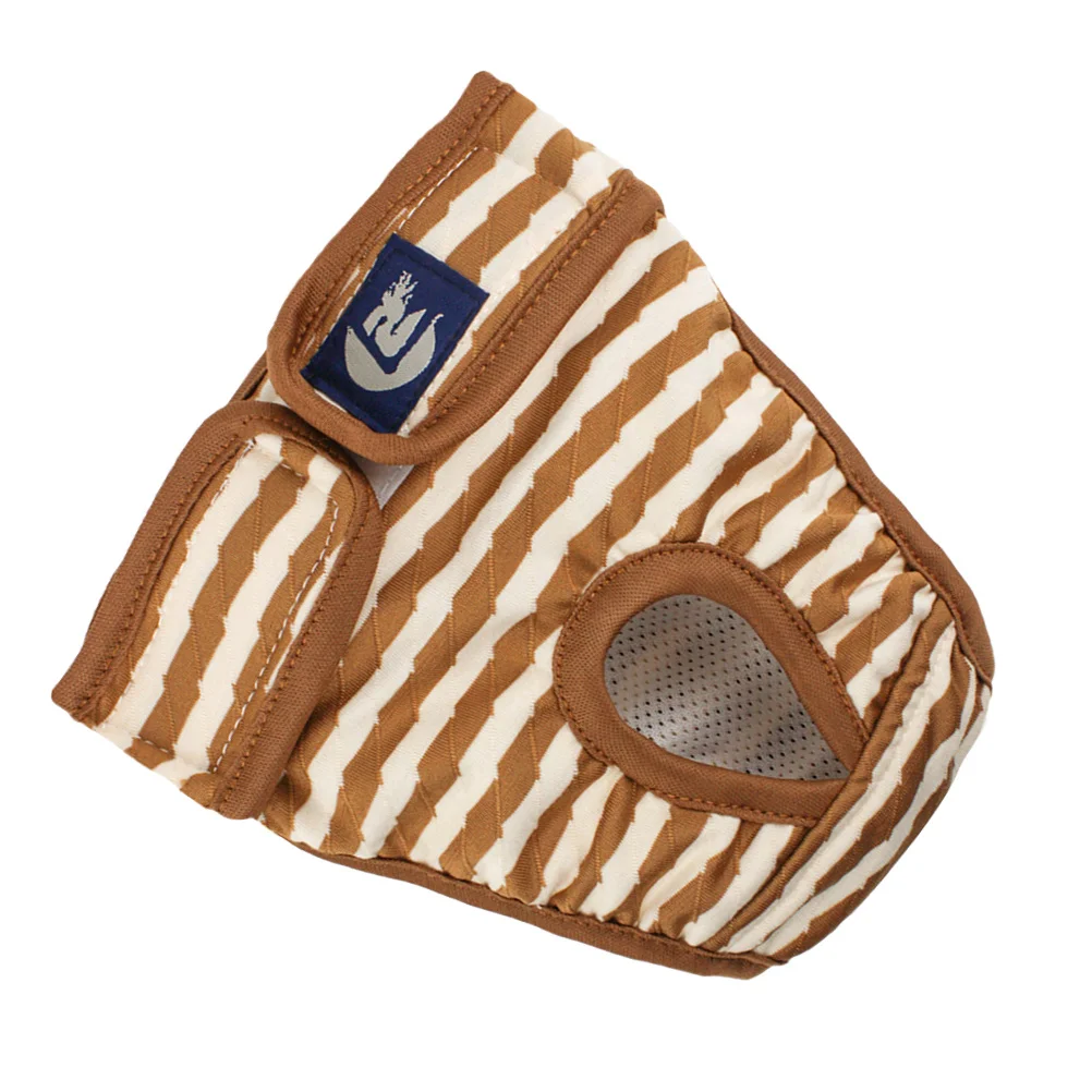 

1Pcs Pet Menstruation Underwear Dog Physiological Pants Brown Stripe Female Size 2Xl Puppy Diaper Sanitary Panties Protective