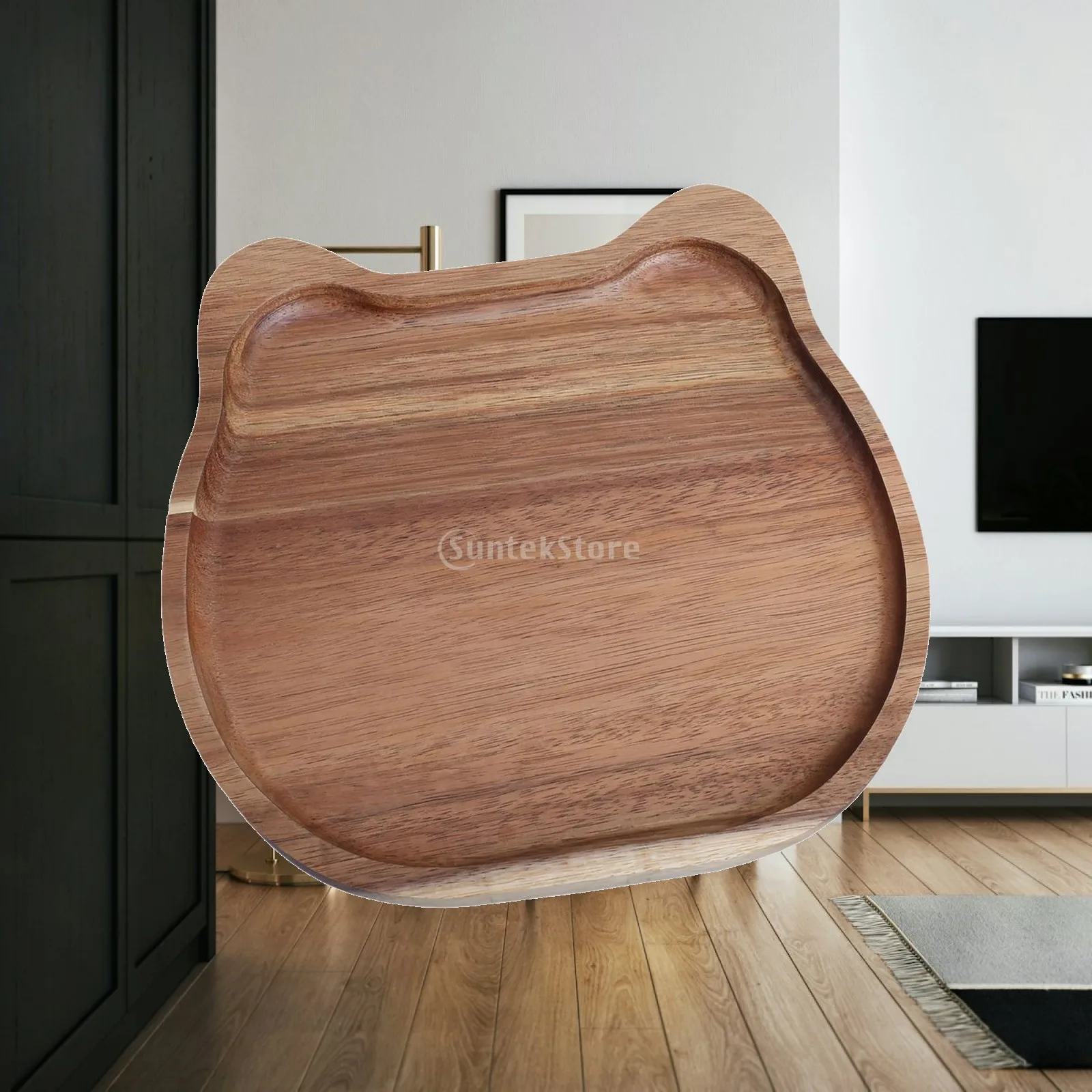 Wood Serving Tray Versatile Tea Tray Dessert Plate Decorative Tableware for Home Decor and Gifts