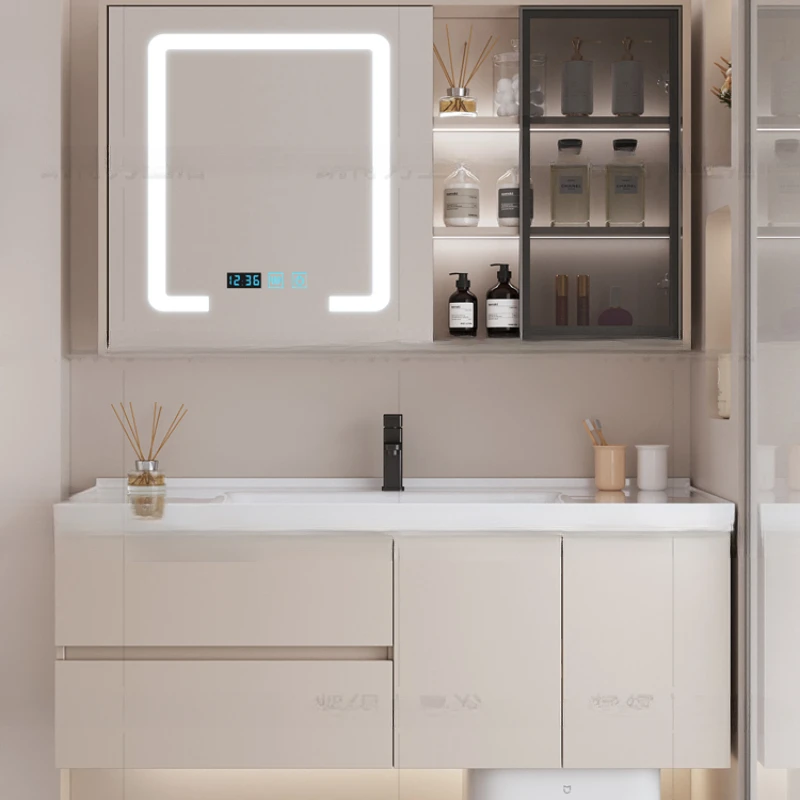 

White Cabinet Narrow Bathroom Storage Wall Sinks Toilet Space Saving Sink Furniture Salon Station Hovedskapet Luxury Corner