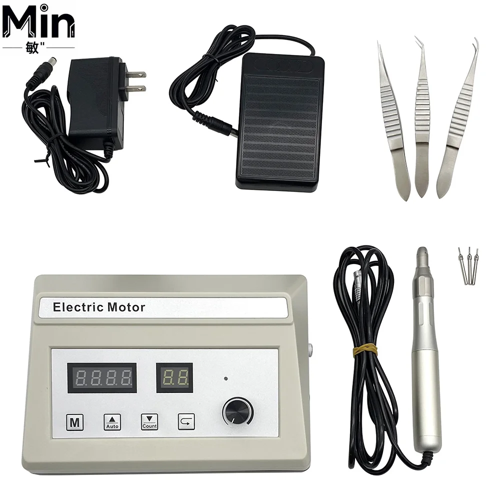 Hair Transplant Follicle Extractor Hair Motor with Punch and Tweezers Professional Hair Transplant Machine Instrument