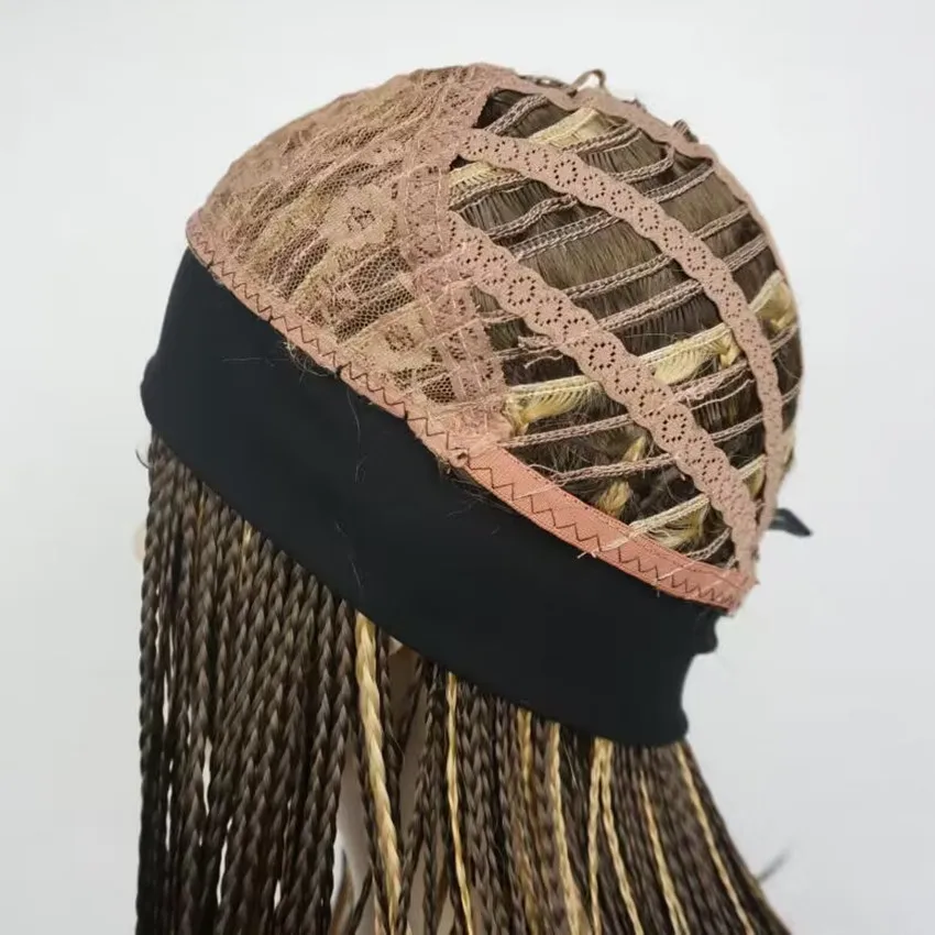 StrongBeauty African Braided Box Braids Wig Headband wigs Long Dark Brown/black dreadlocks Hair Synthetic Full Wigs