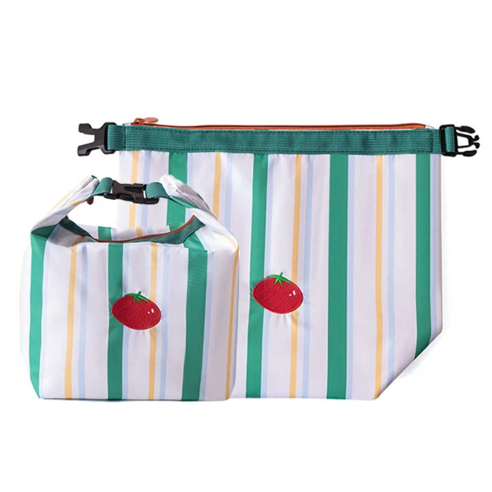Fashion Portable Lunch Box Bag Foldable Waterproof Insulated Tote Bag Cartoon with Handle Picnic Travel Storage Bags Outdoor