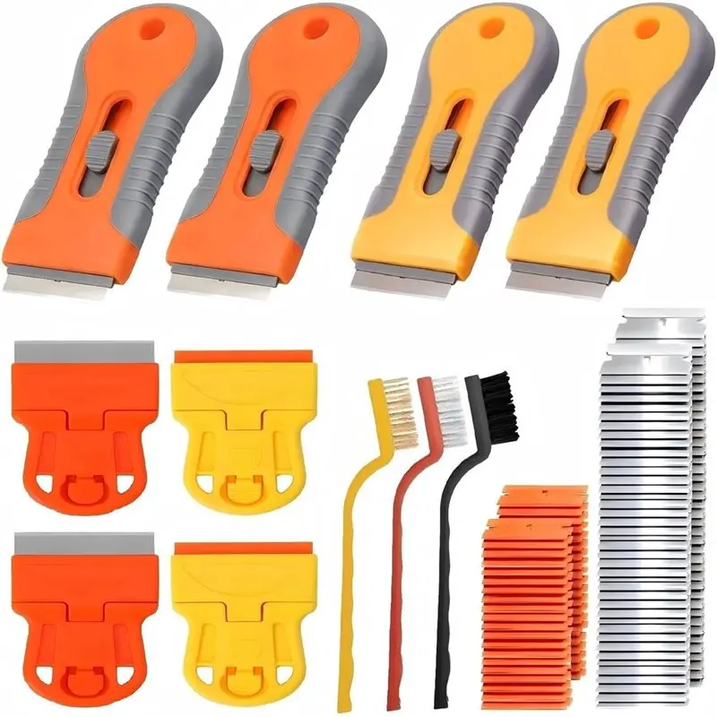CYL-8Pack Razorblade Scrapers Retractable Razorblade Scraper Tool