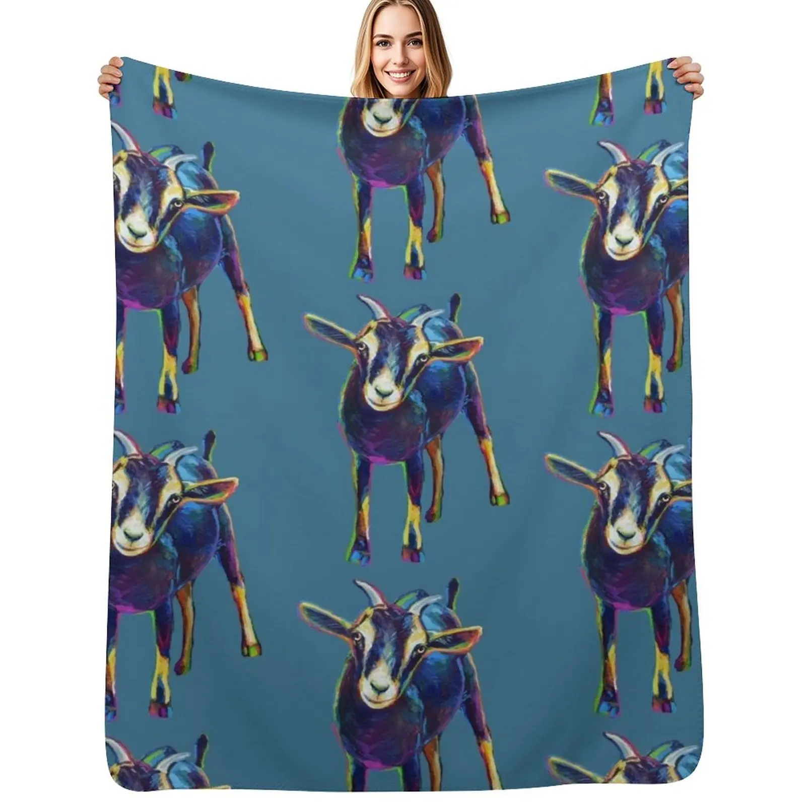 Gertie the Goat, Star of the Show Throw Blanket Luxurious Soft Fuzzy Blanket for Sofa Bed