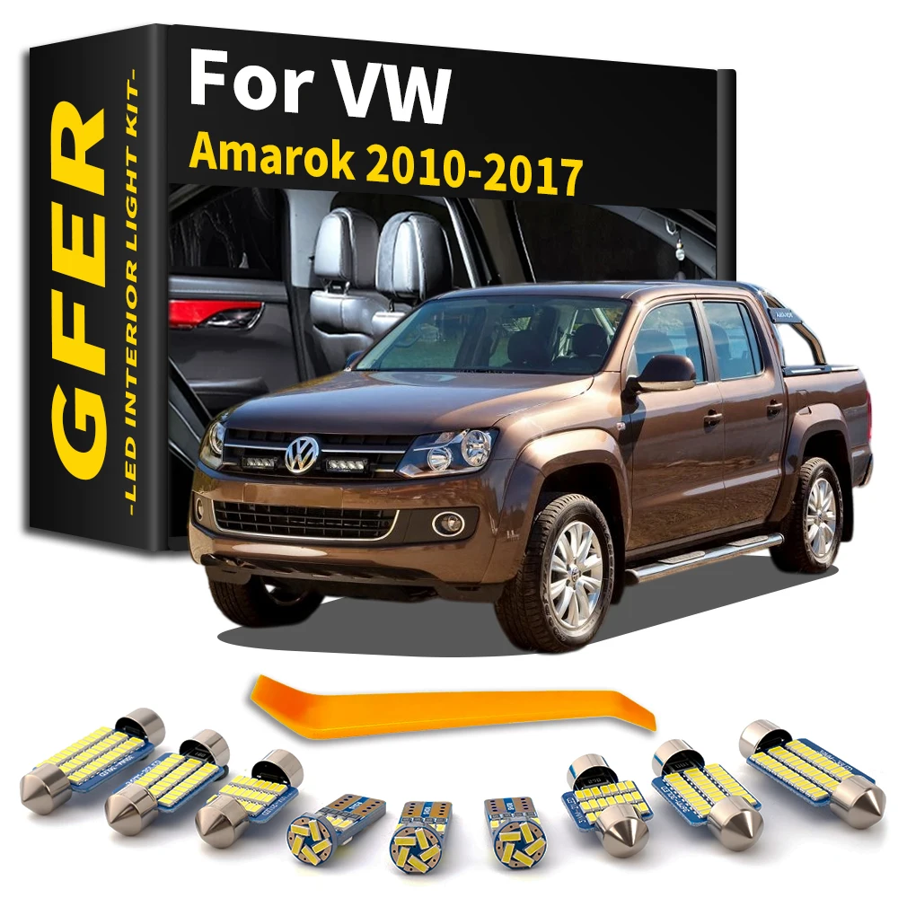 5PCS Interior LED Light Kit Canbus For Volkswagen VW Amarok Pickup Truck 2010 2011 2012 2013 2014 2015 2016 2017 Accessories