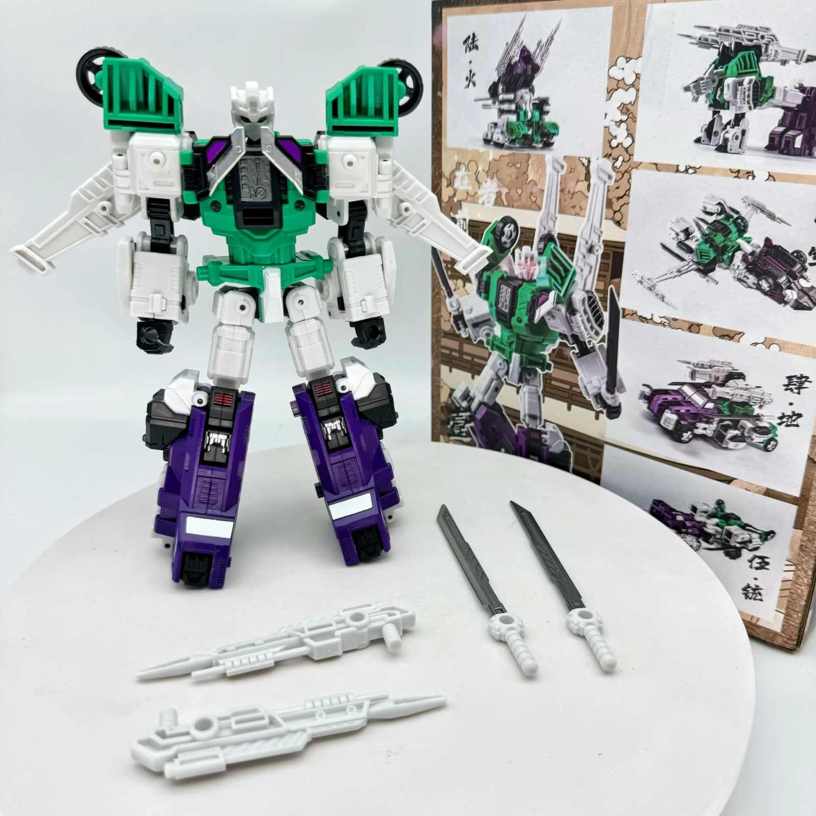 JINBAO 8901 Trasformazione SIXSHOT JP Ver Colore Ninja Sesto Ordine 8902 Sei Forme Guerriero G1 Action Figure Deformazione Giocattolo