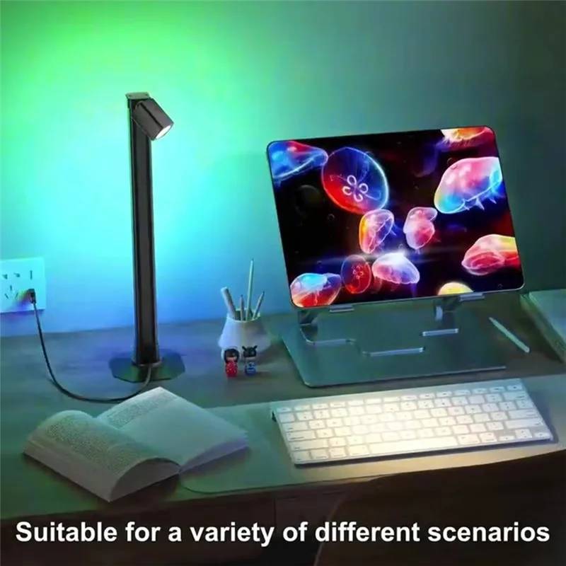 

RALCA-Dimmable Desk Lamp - Stepless Dimming, Eye-Caring Ambient Light, Adjustable Rotation For Reading And Study