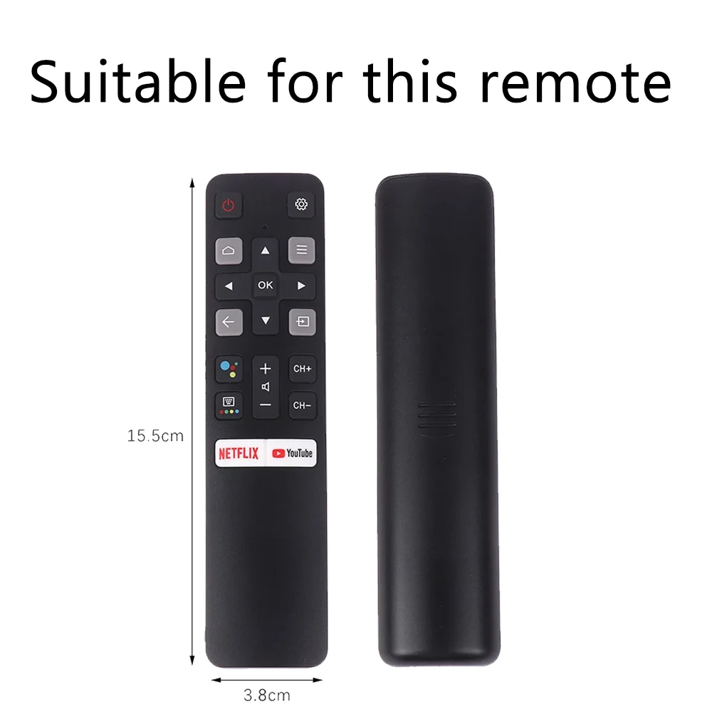 Silicone Remote Control Case RC802V JUR6 Compatible with TCL TV Models 65P8S 49S6800FS 49S6510FS 55P8S 55EP680 50P8S