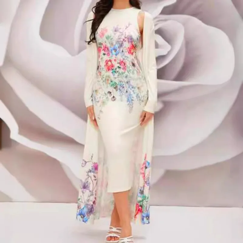 

New Ladies Suit Printed Dress Long Dress Set Coat Dress Elegant Fashion Spring Summer Outfit Comfortable Stylish Trendy Design