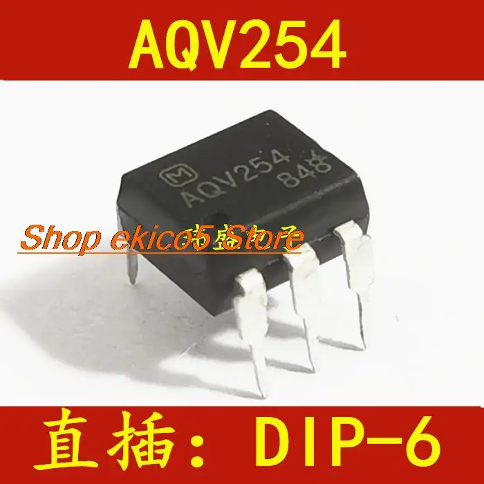 

10 шт., Оригинальные запасные части AQV254 AQV254A DIP-6