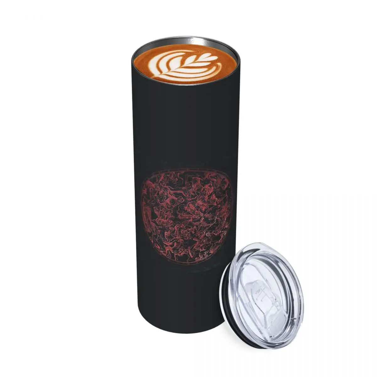 Vintage Constellations And Astrological Signs Ochre Red Stainless Steel Tumbler Mugs Thermal Cold Cups Straw With Lid 20oz