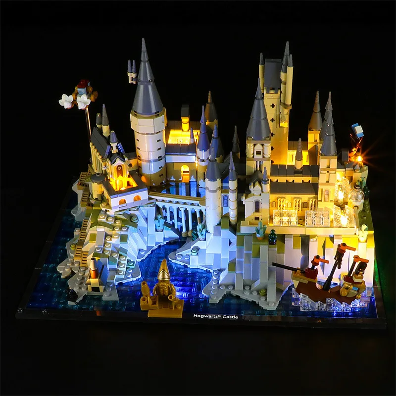 (Only LED Light)  76419 Magic Harrys Castles And Grounds (Not Include Building Blocks Bricks Kits Sets Model)