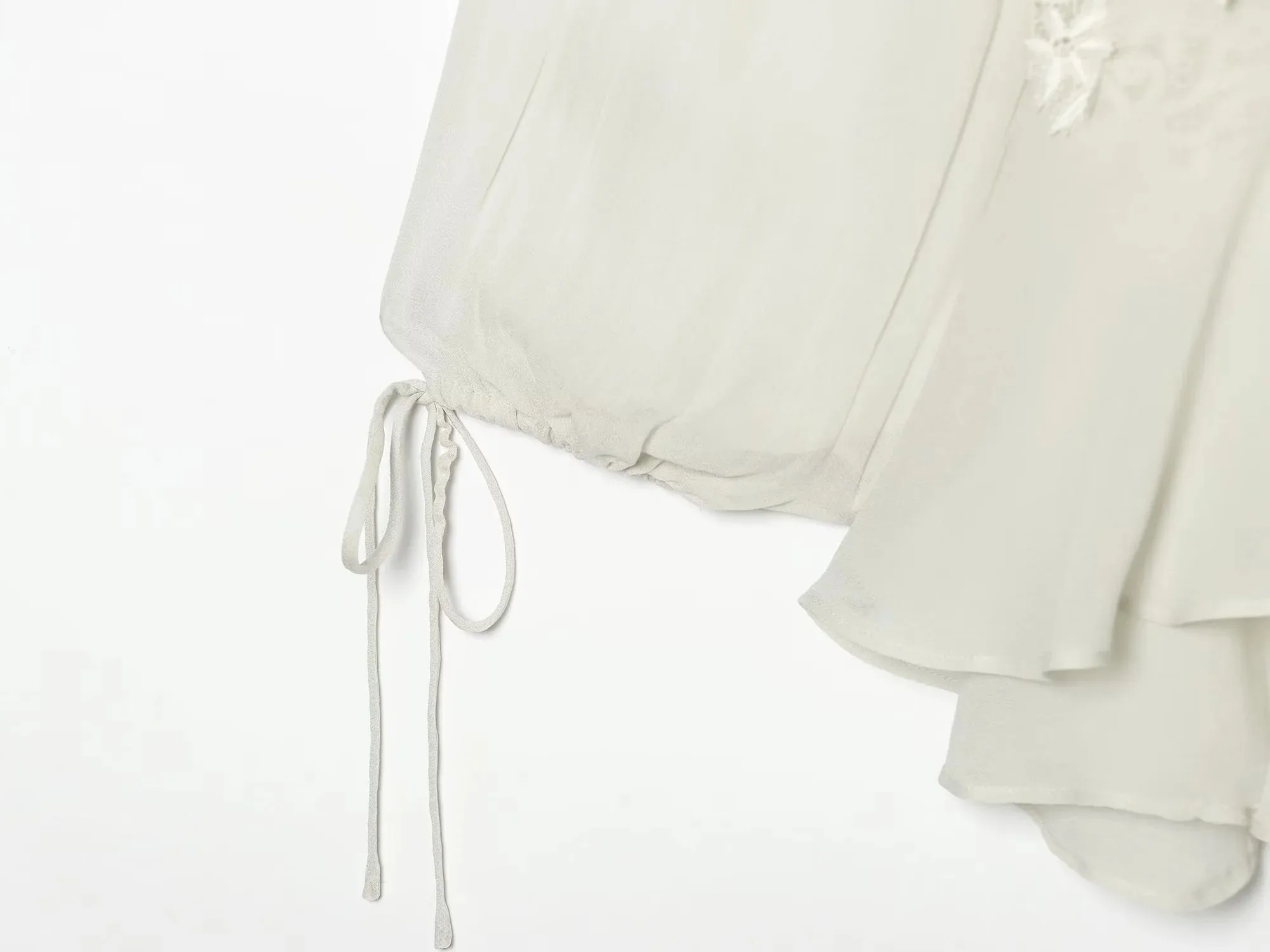 Damen 2026 Neues Elegantes Langarm-Hemd mit Revers für den Herbst, Damen-Oberteil mit Stickerei und Spitzenapplikation, Umlegekragen, Lässige Damenbluse – Detail 10
