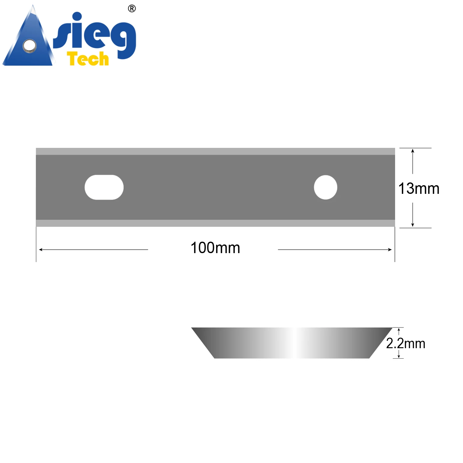 100×13×2.2mm Carbide Insetrt Cutter Blades Milling Knife for Woodworking Surfacing Groove Planer Paint Scraper 1 Piece