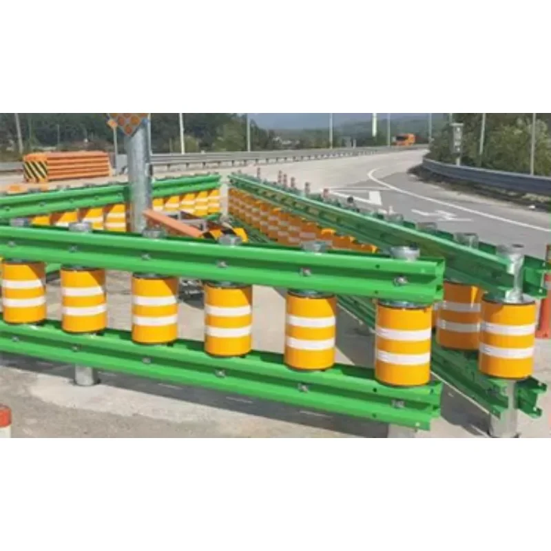 Rotating  at the turning point of the intersection EVA/PU Foam Highway Safety Guardrail customized