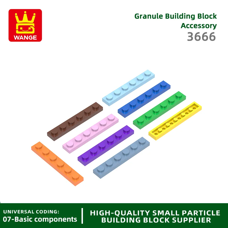 20 PCS/lot 3666 1x6 Basic Building Block Moc Loose Parts Compatible with Bricks DIY Children's Toy Assembly Gift Storage Box