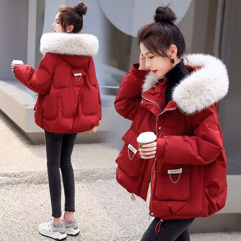 The Little Down Cotton-padded Jacket Women New Fashion In Autumn Winter Of 2024 Thickened Warm Cotton-padded Jacket Short Coat