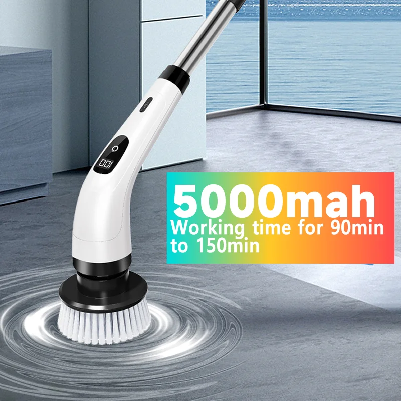 Household Cordless Spin Scrubber Kitchen Gadgets Hair Brushes Bathroom Broom Toilet  Mops Electric Multipurpose Cleaning Brush