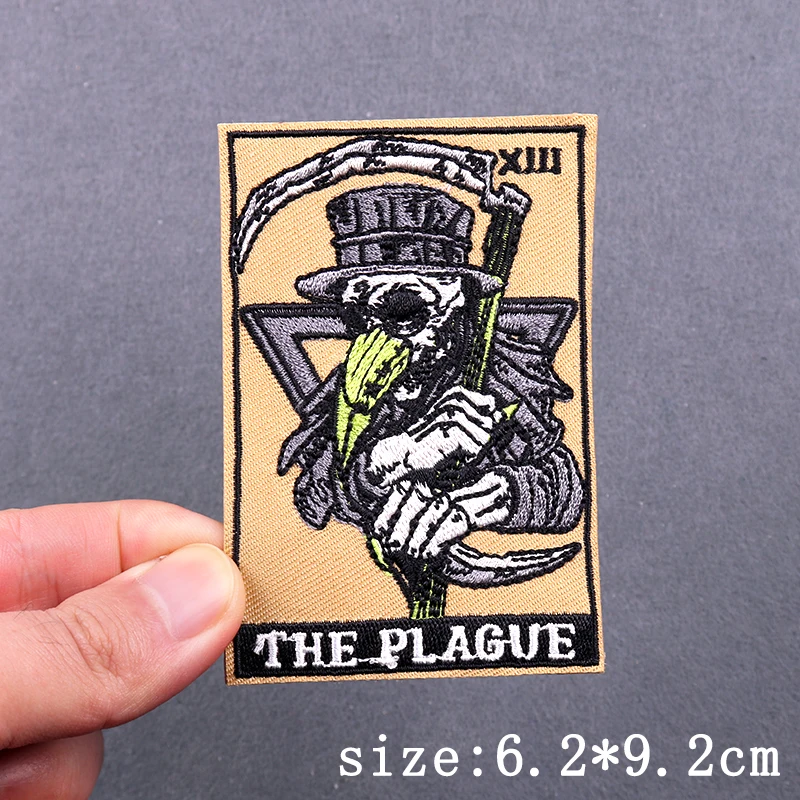 Tarot Plague Doctor Beak Doctor Patch Iron On Patches For Clothing Thermoadhesive Patches For Clothes Devil Demon Patch Stickers