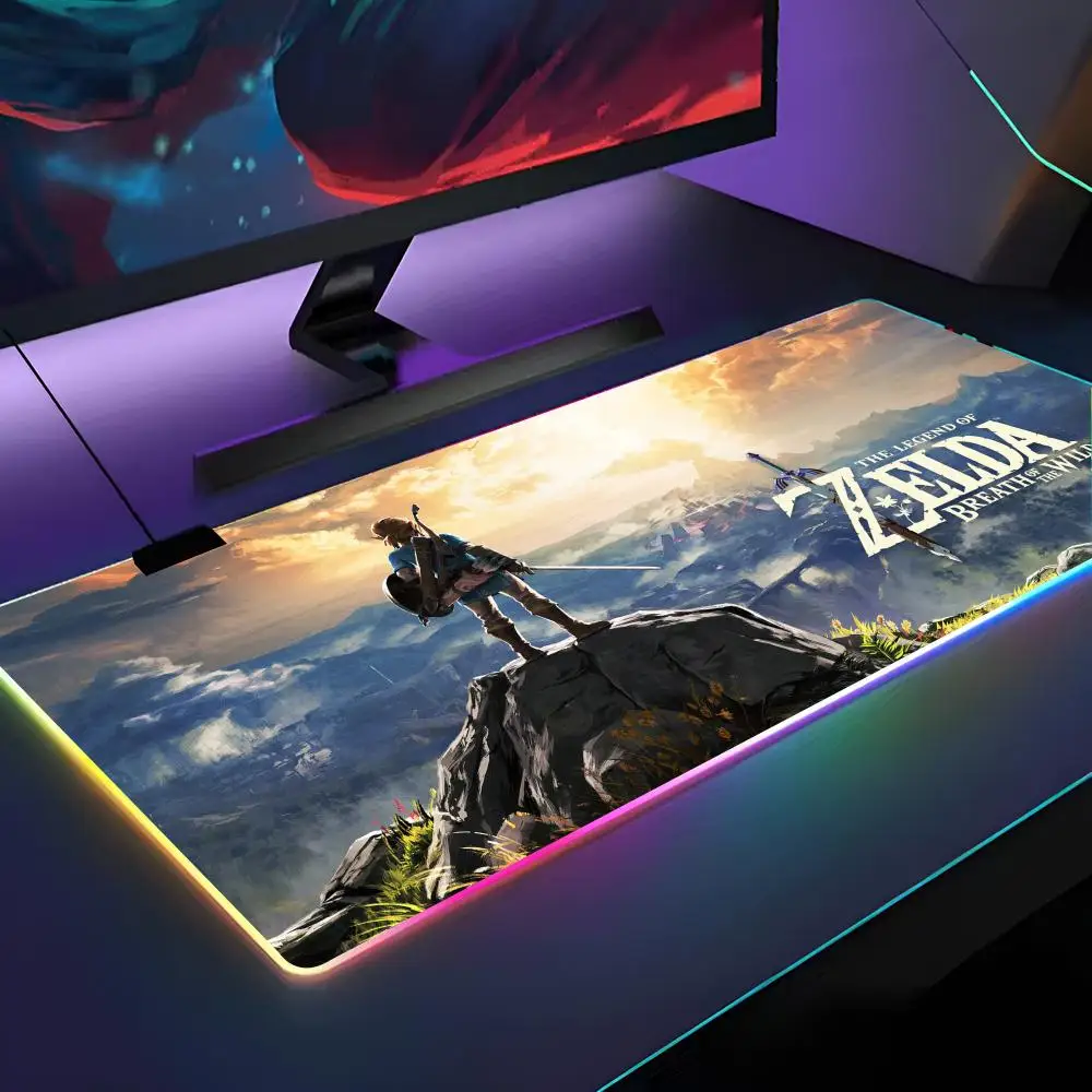 

Z-Zeldas Of L-Legends коврик для мыши RGB с подсветкой коврик для мыши ноутбук коврик для мыши ноутбук геймер компьютерный стол игровые аксессуары