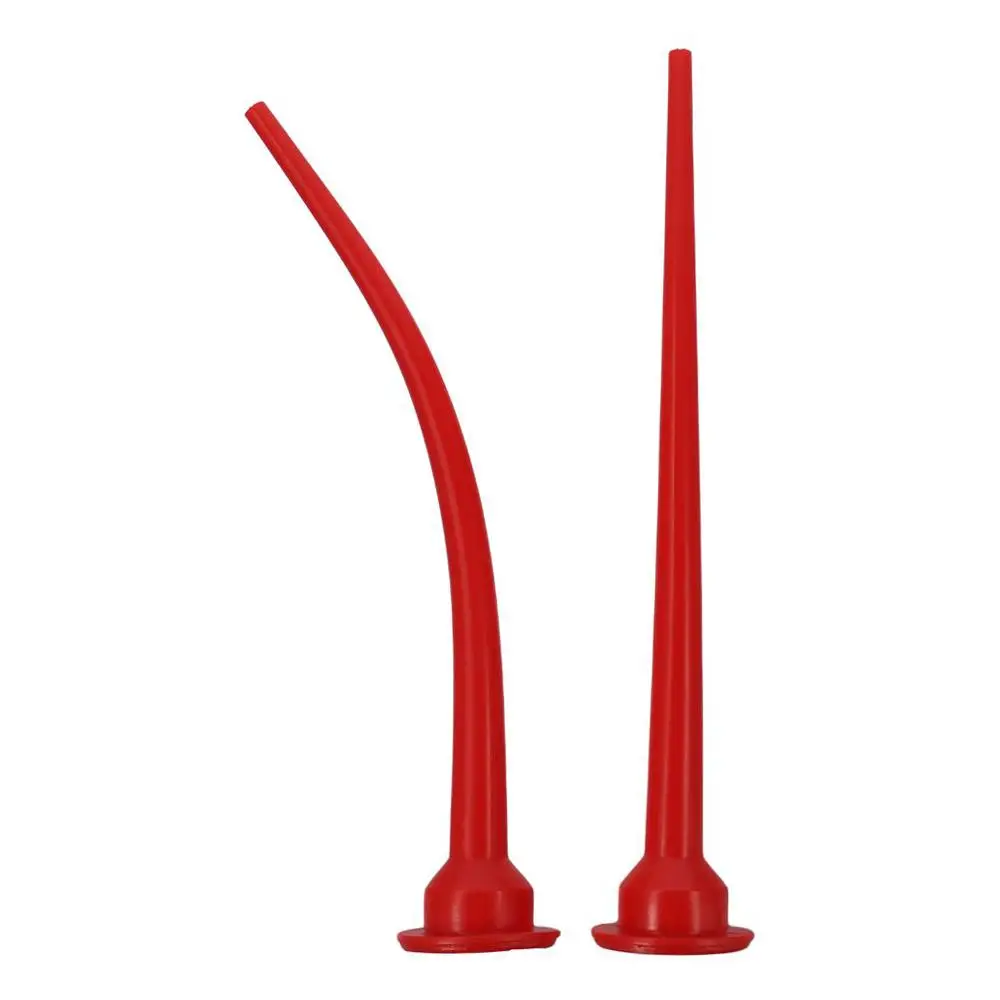 Extension Tool 11.8in Caulking Nozzle Red Glass Cement Structural Adhesive Nozzle Curved Caulking Nozzle For Sausage Caulking