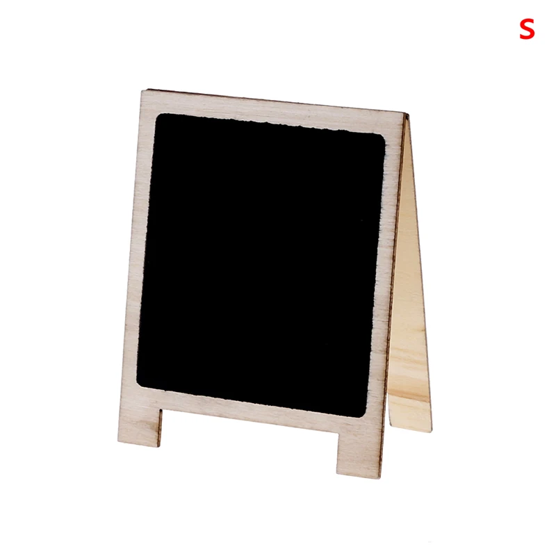 Size S 8*10CM Desktop Writing Boards Wood Tabletop Chalkboard Double Sided Blackboard Message Board Stationery Office Supplies