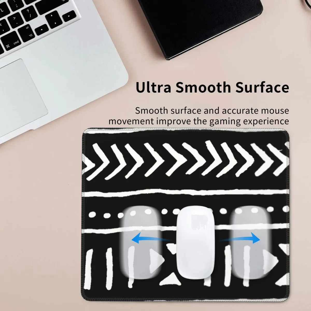 

Африканский грязевой тканевый черно-белый коврик для мыши, компьютерная клавиатура, коврик для мыши, геймерский ПК, ноутбук, настольный коврик, офисные аксессуары, настольные коврики