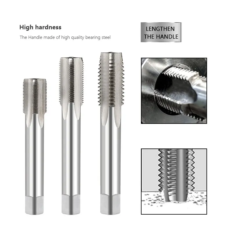 Screw Tap M2-M16 Machine Plug Tap HSS Right Hand ST Thread Tap Straight Slot Metric Tapping Tools