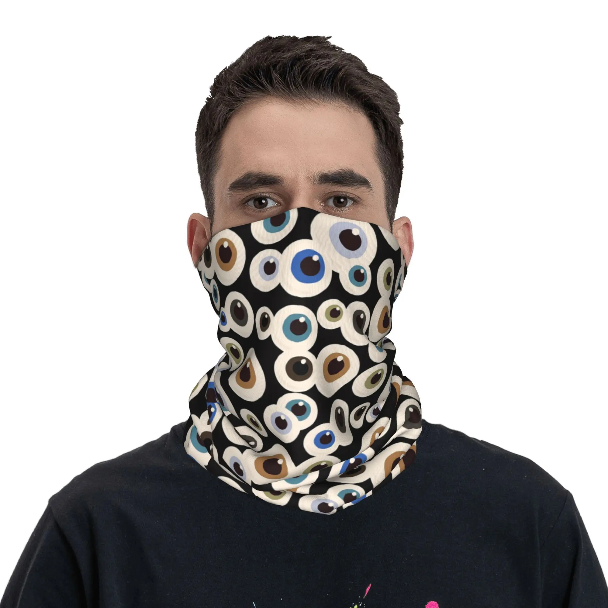 طبيب العيون، طبيب البصر، قياس البصر، دكتور العين، مقل العيون باندانا الرقبة الجراب المطبوعة وشاح الوجه أغطية الرأس الدافئة ركوب الخيل للجنسين